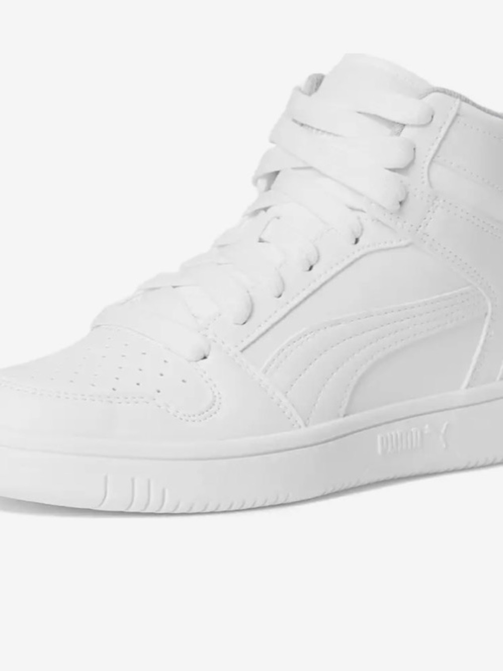 Puma Kids Rebound Layup Sneakers – Girls Size 7C – White/Gray – Brand New in Box